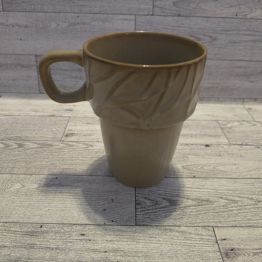 Rare MercAsia Ceramic Nesting Shabby Coffee Mug‎ 16 oz. Cup Stackable